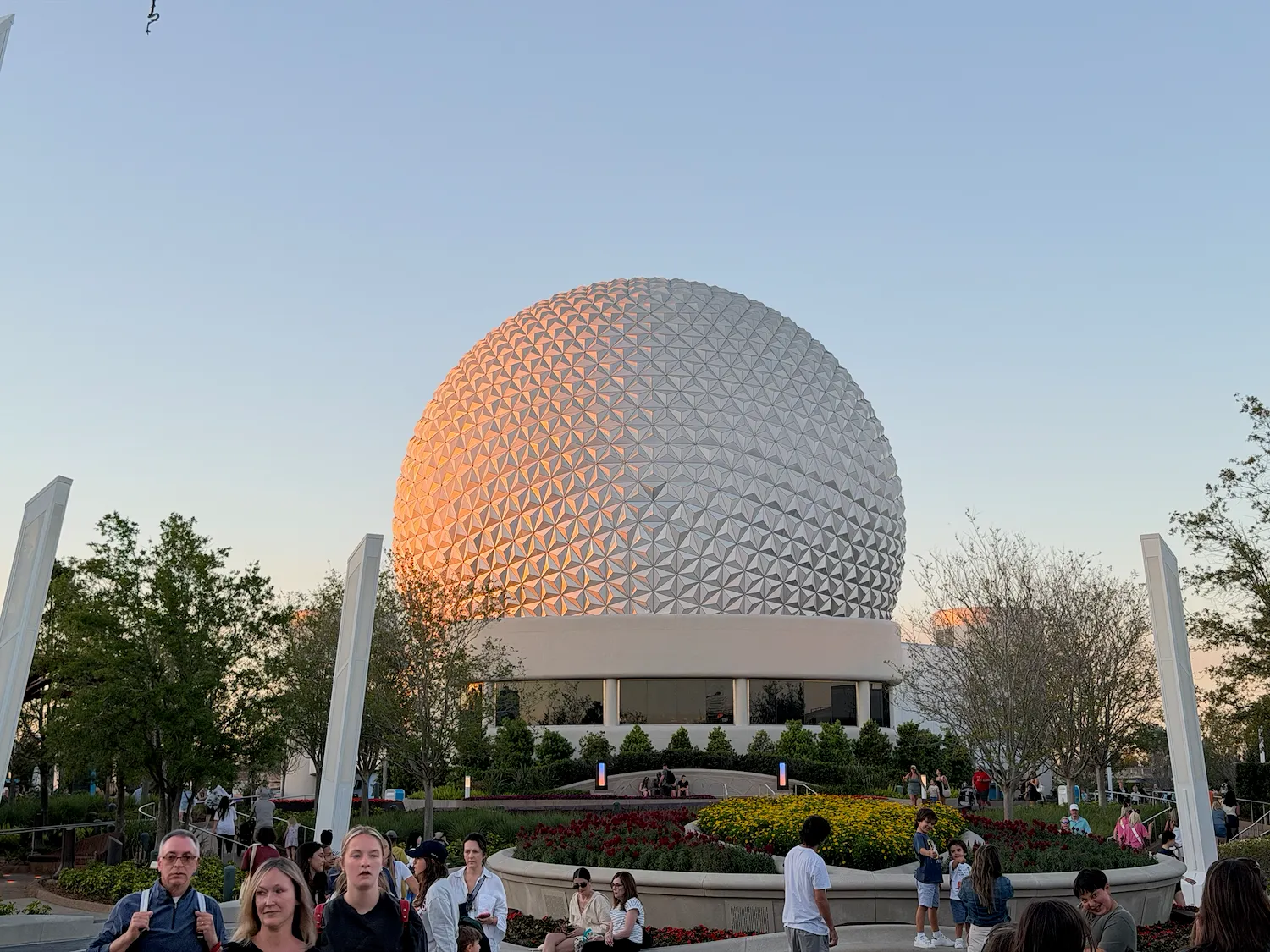 Spaceship Earth as the sun is setting