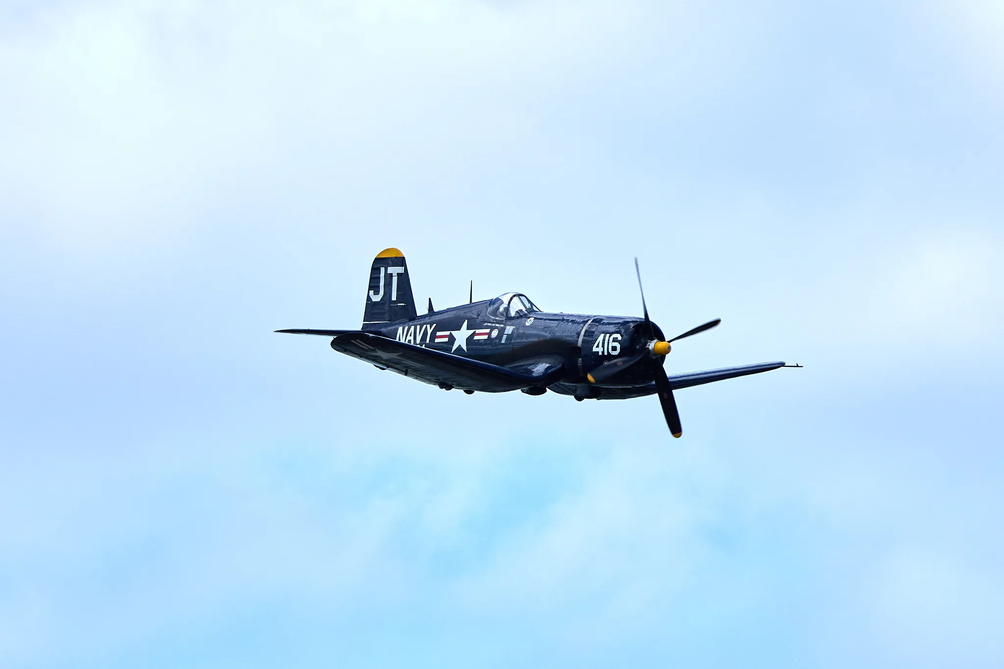Vought F4U Corsair fly by