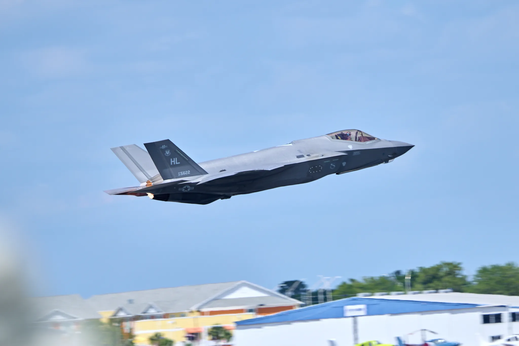 F35 Lightning demonstrator taking off