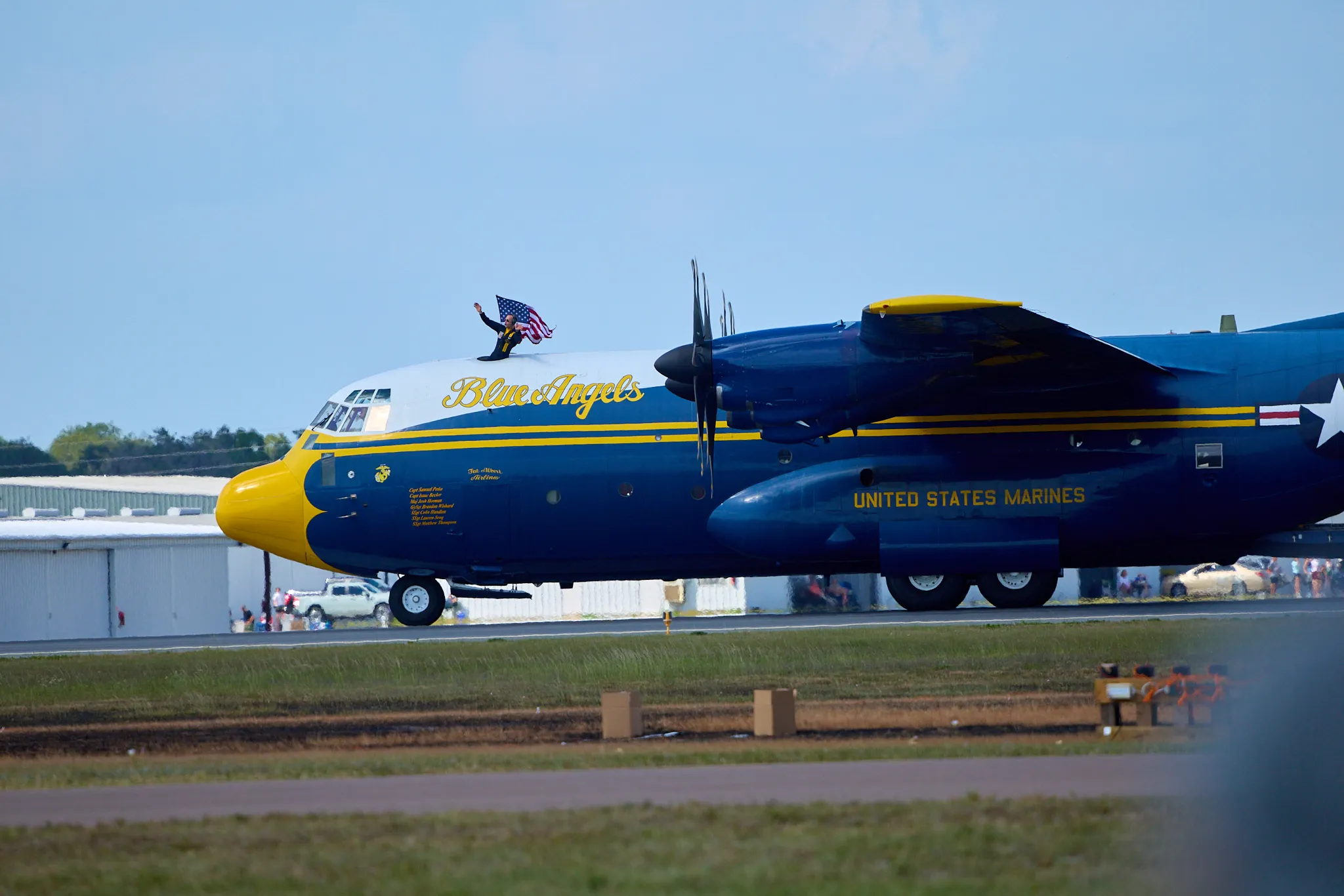 C-130 Fat Albert saying hello to the crowd