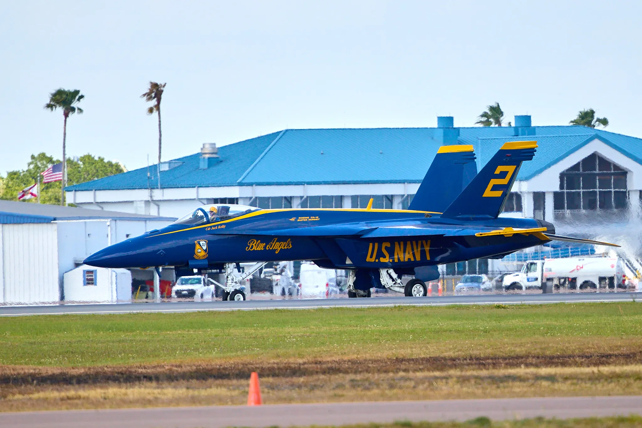 US Navy Blue Angels FA-18 #2 ready for takeoff