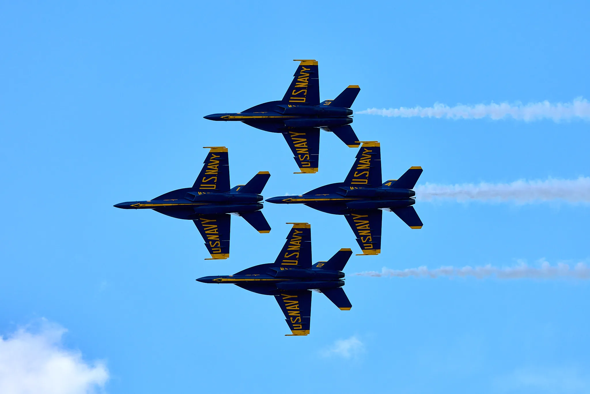 US Navy Blue Angels on a parade pass