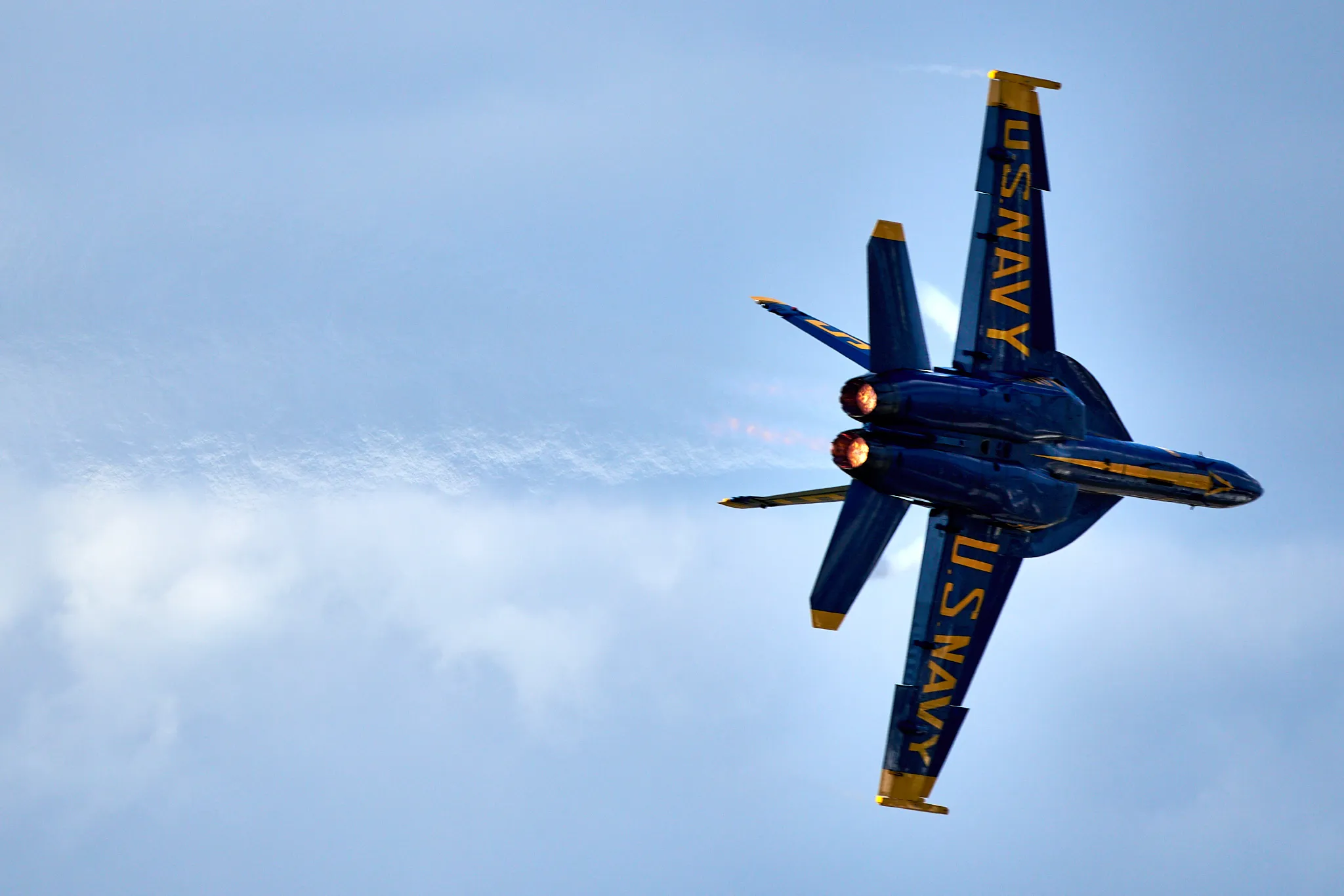 US Navy Blue Angels #5 hitting the afterburner